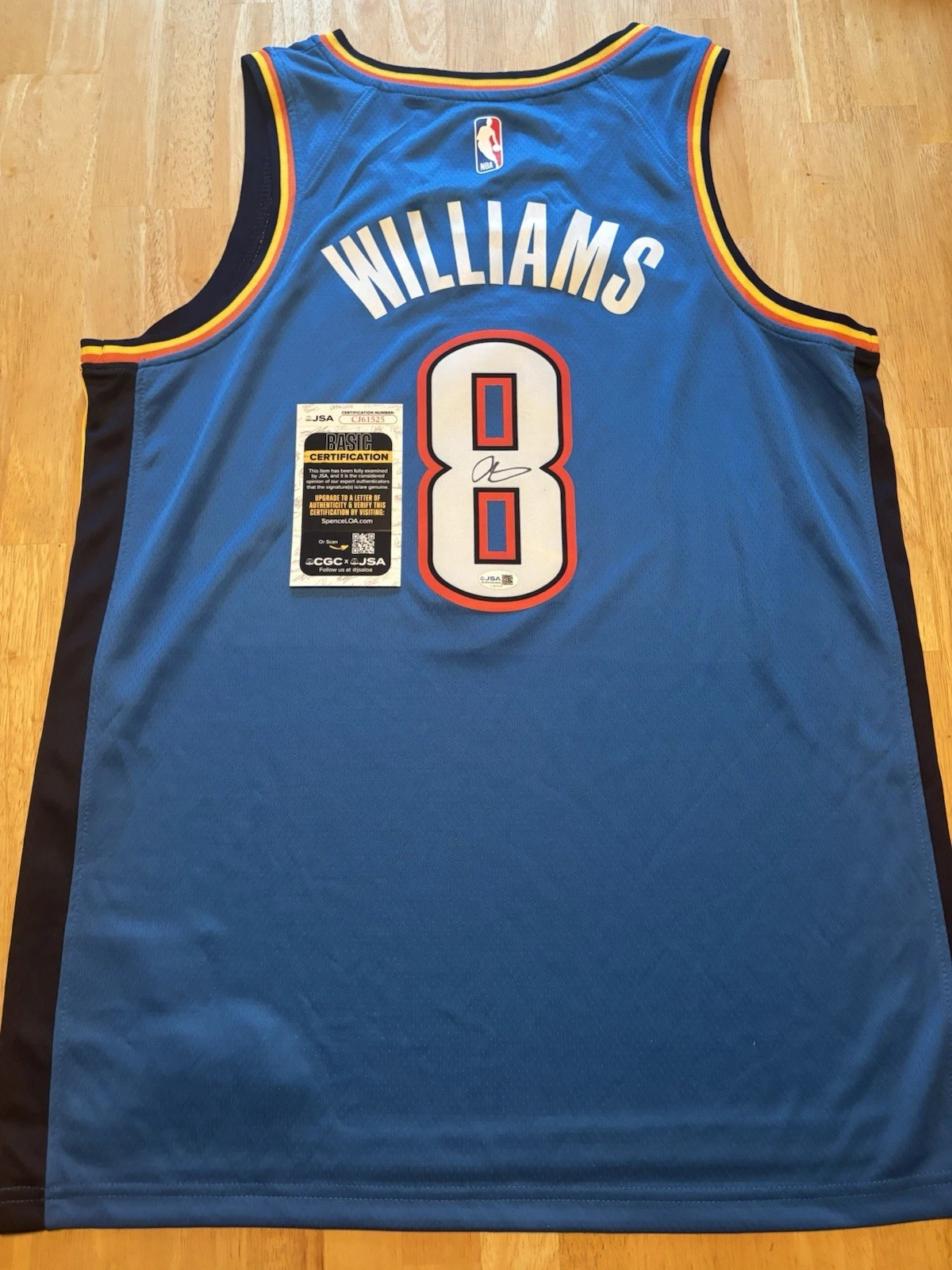 Jalen Williams Signed Autographed Jersey Jsa Coa Oklahoma City Thunder