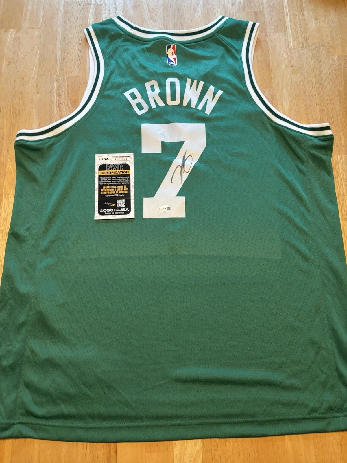 Jaylen Brown signed Autographed jersey Boston Celtics. JSA Coa