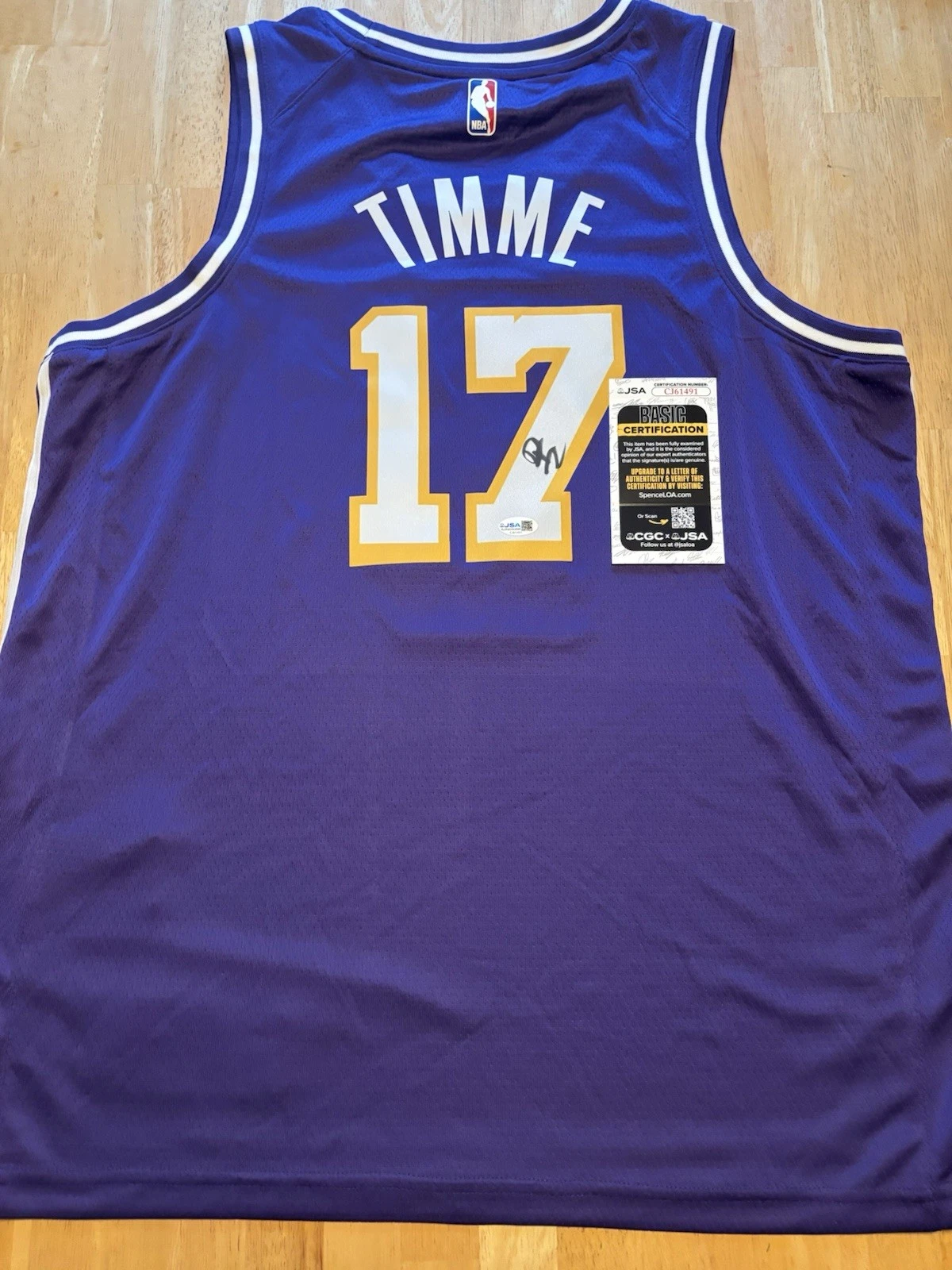 Drew Timme Signed Autographed Los Angeles  Lakers  Jersey Jsa Coa