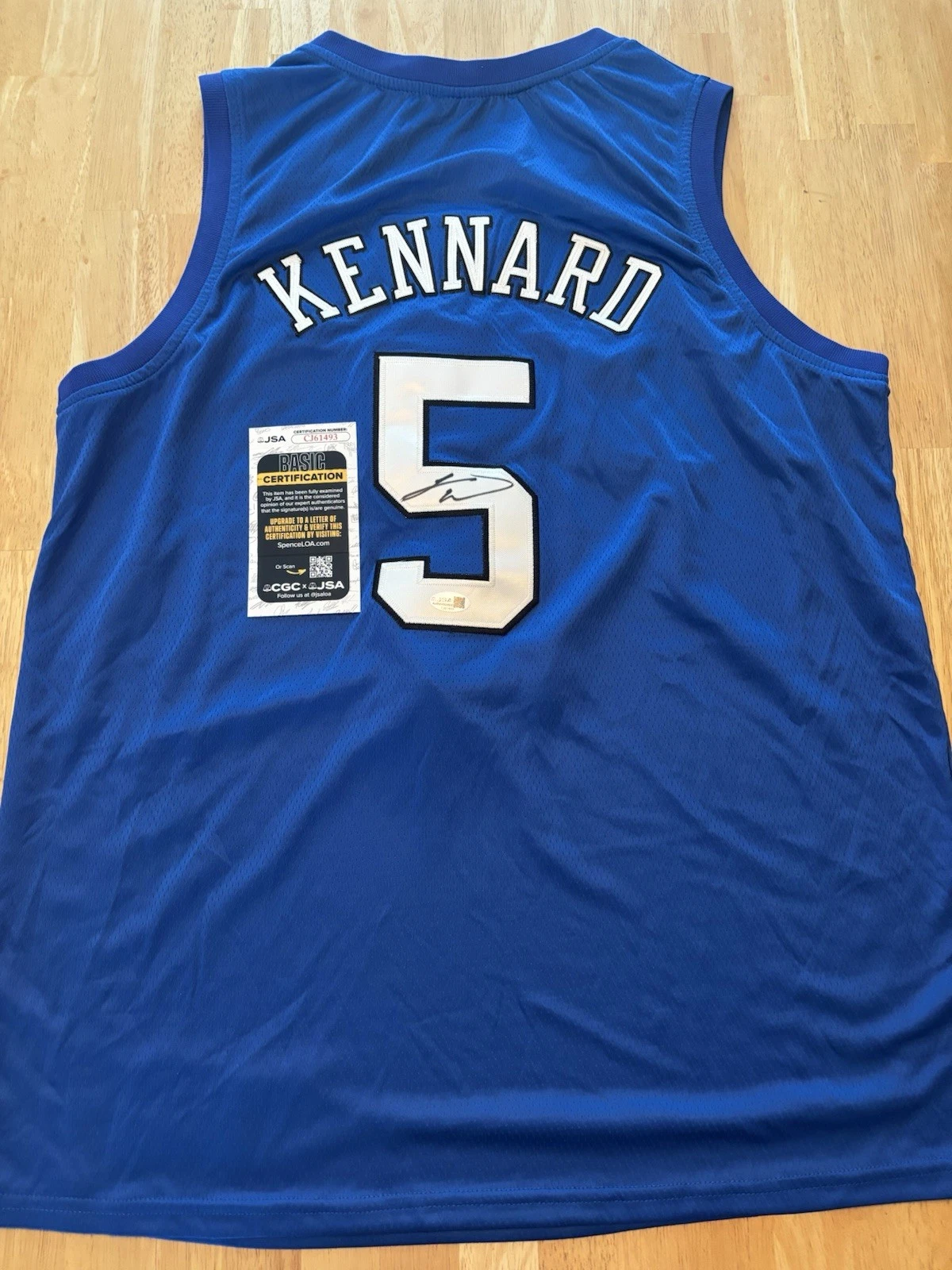Luke Kennard Signed Autographed Duke Blue Devils Jersey . JSA Coa