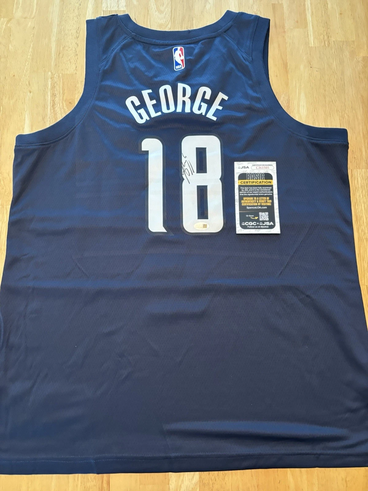 Kyshawn George Signed Autographed Washington Wizards Jersey. JSA Coa