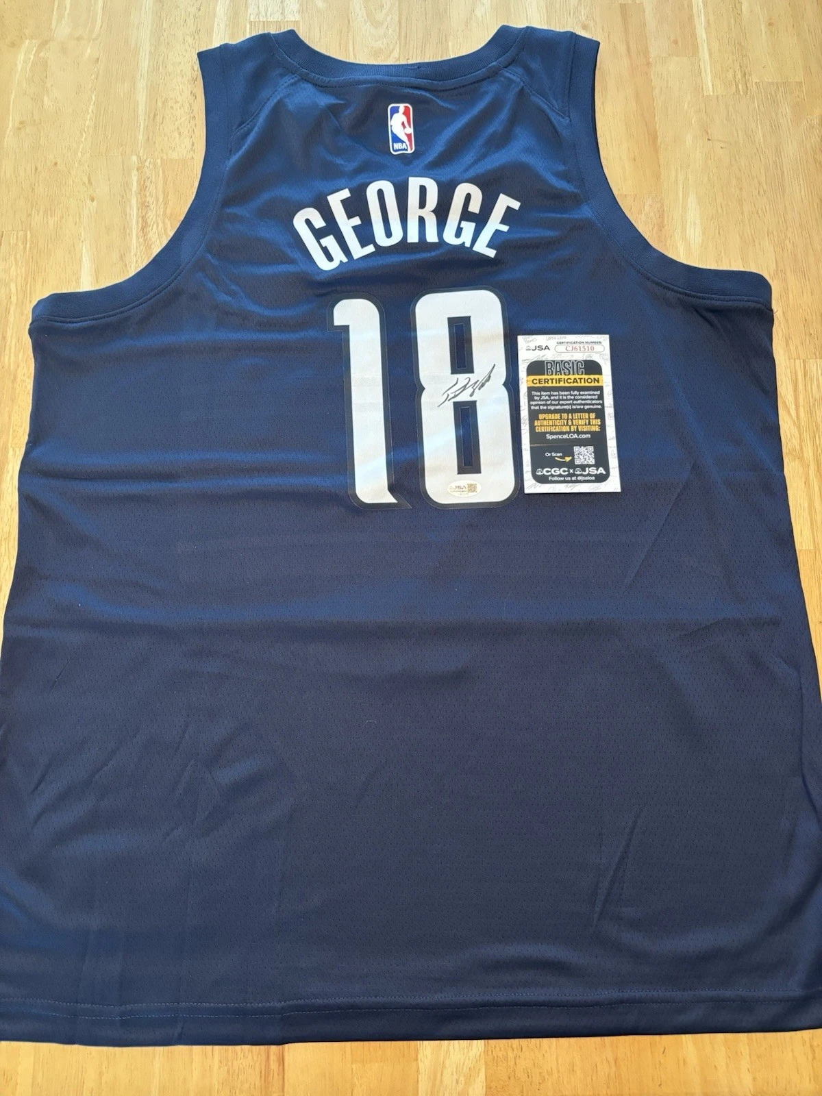 Kyshawn George Signed Autographed Washington Wizards Jersey. JSA Coa