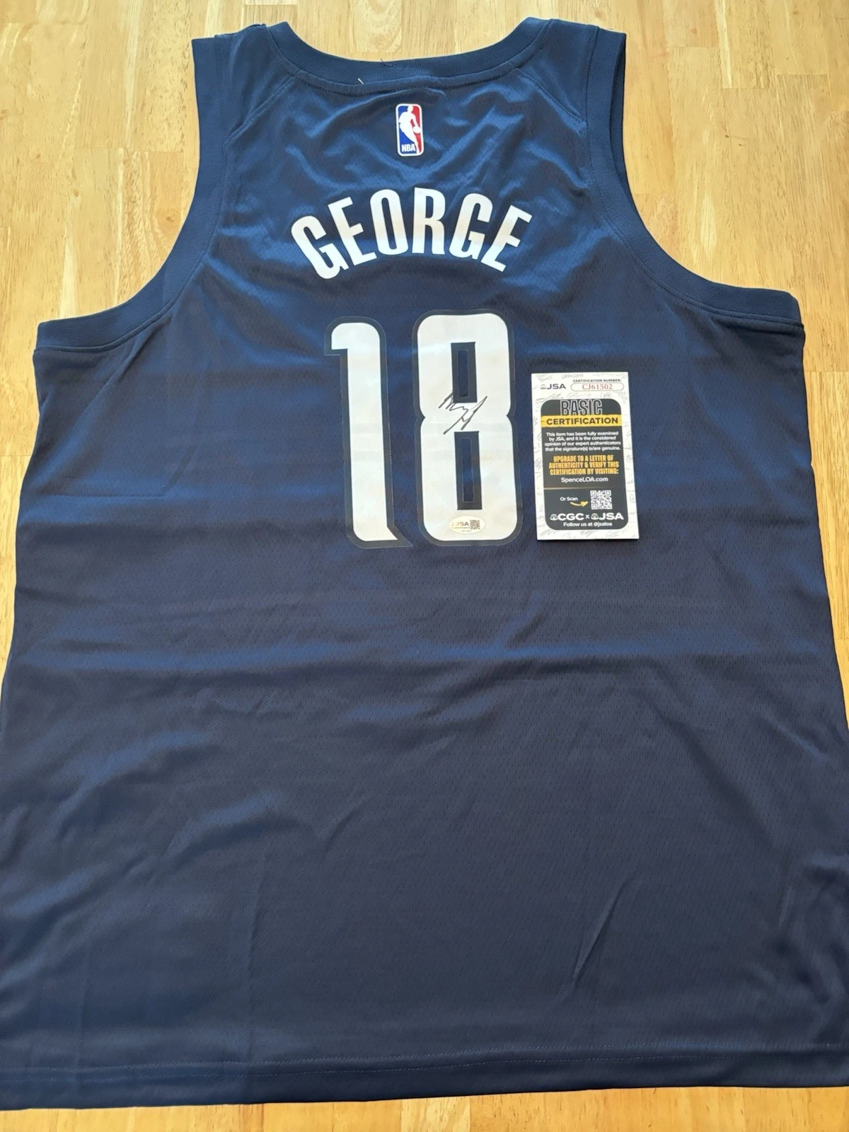 Kyshawn George Signed Autographed Washington Wizards Jersey. JSA Coa