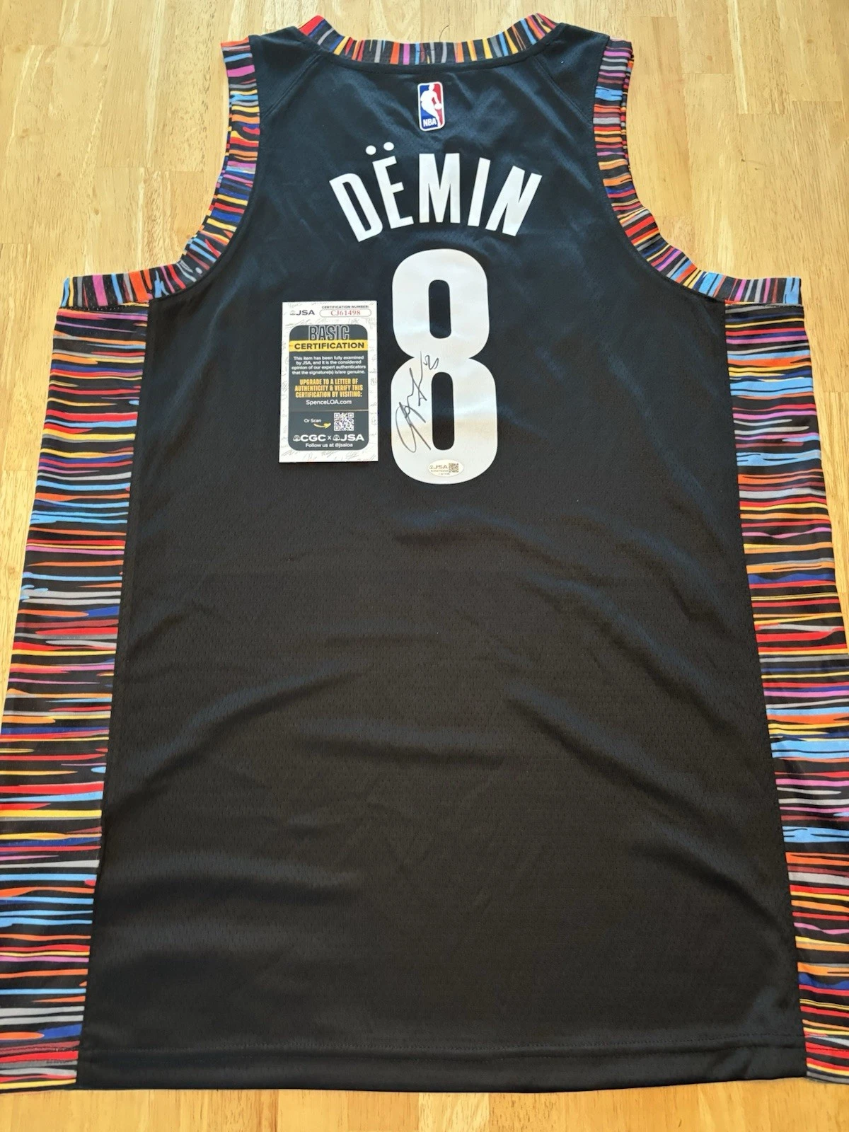 Egor Demin Signed Autographed Brooklyn Nets Jersey JSA COA