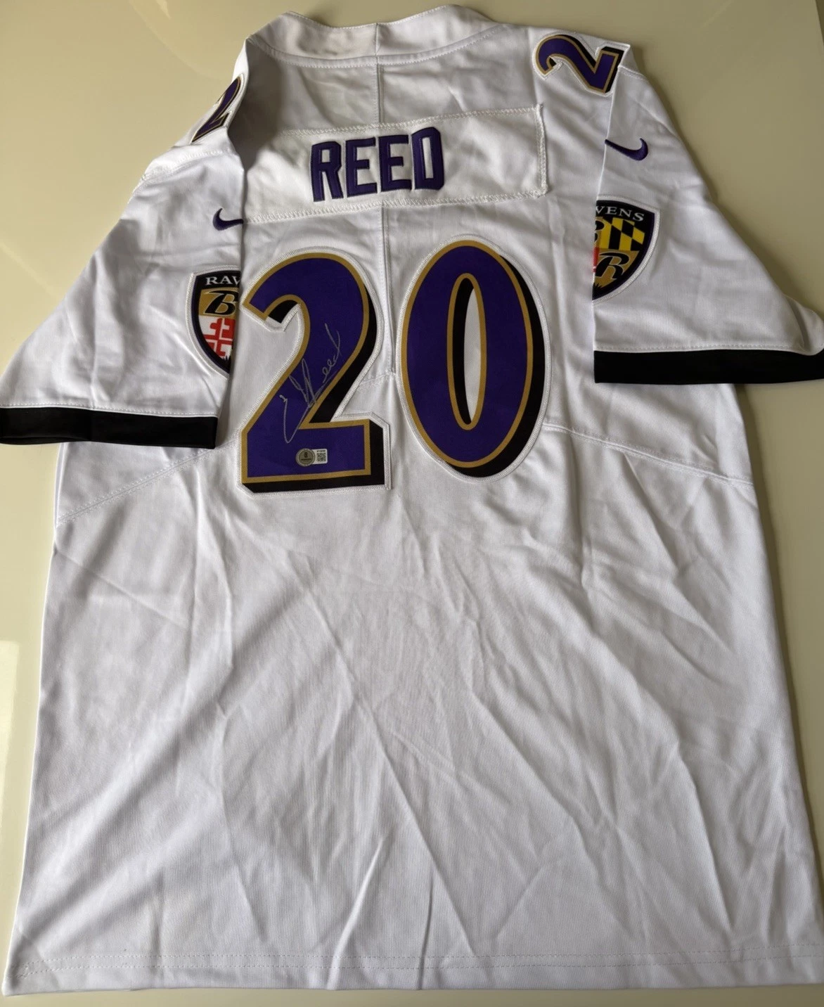 Ed Reed Baltimore Ravens Autographed Jersey Rare Beckett BAS