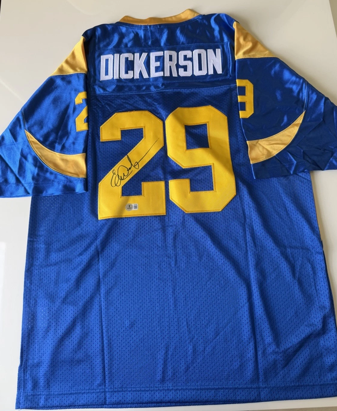 Eric Dickerson St. Louis Rams Autographed Jersey Beckett BAS