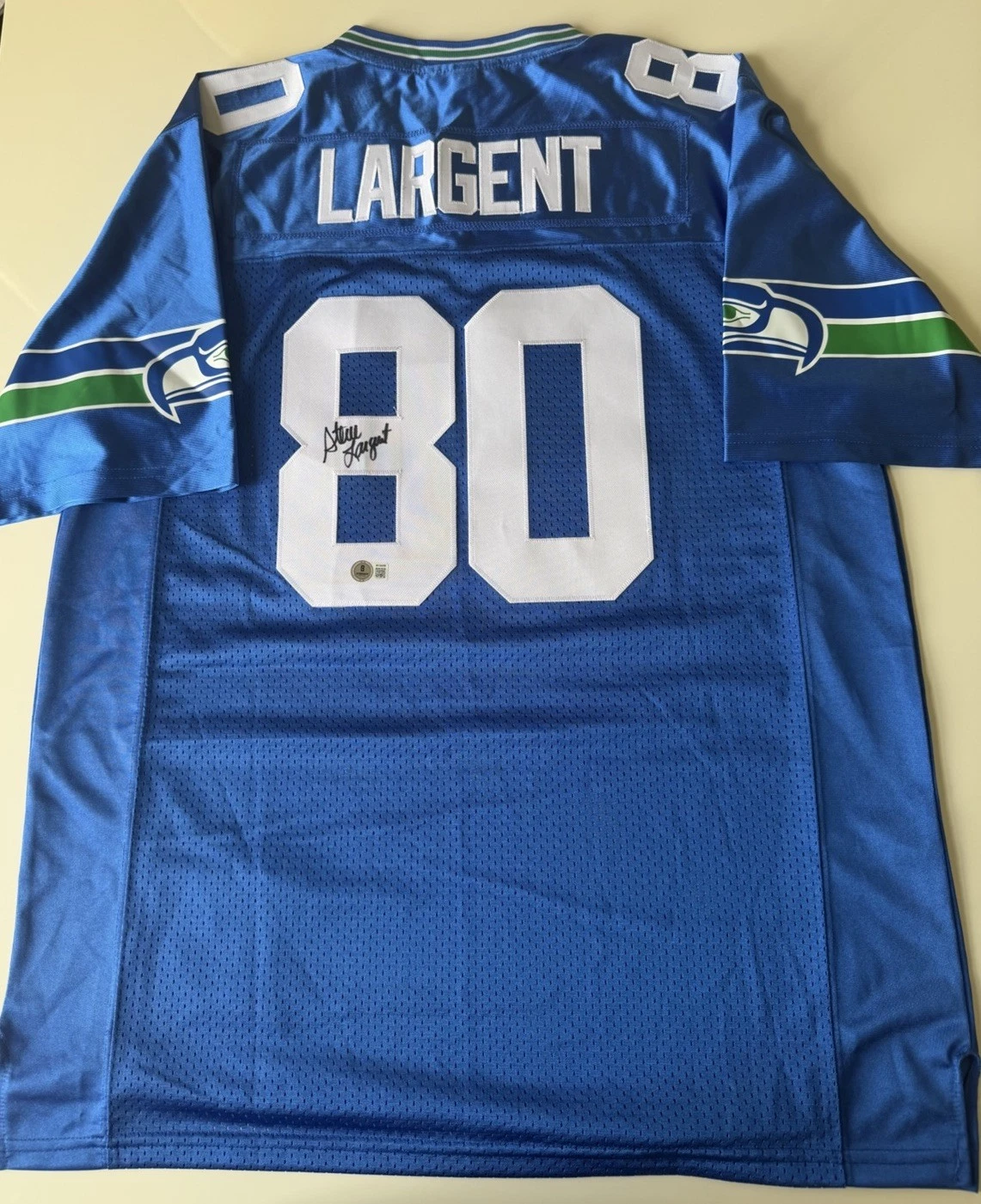 Steve Largent Seattle Seahawks Autographed Jersey Beckett BAS