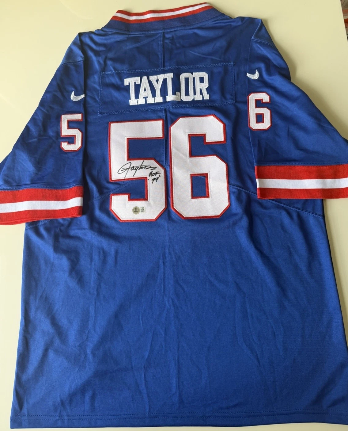 Lawrence Taylor New York Giants Autographed Jersey Inscribed HOF 99 Beckett