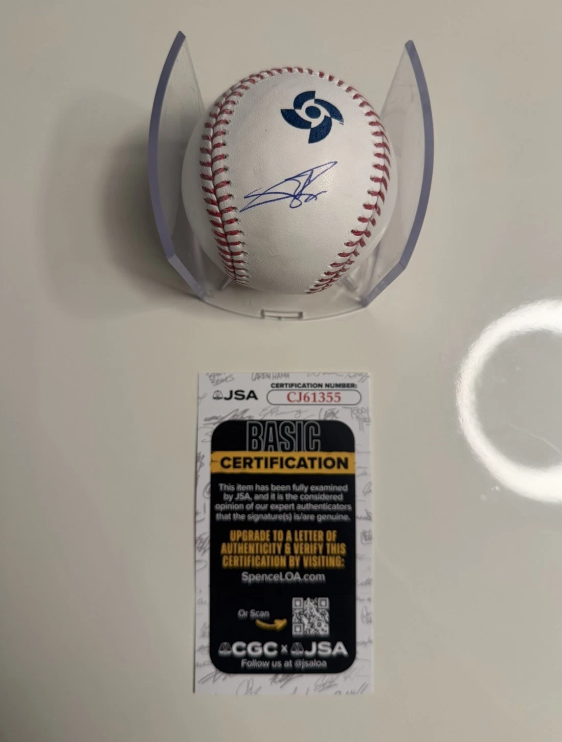 Jackson Chourio Milwaukee Brewers Autographed Autographed 2026 WBC Baseball JSA