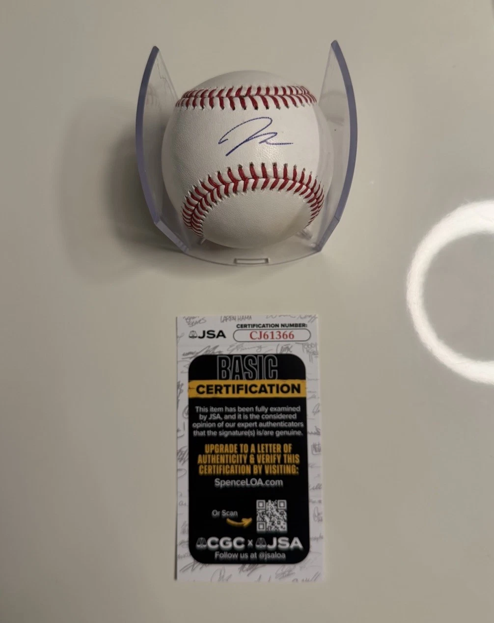 James Wood Washington Nationals Autographed Baseball Star JSA COA