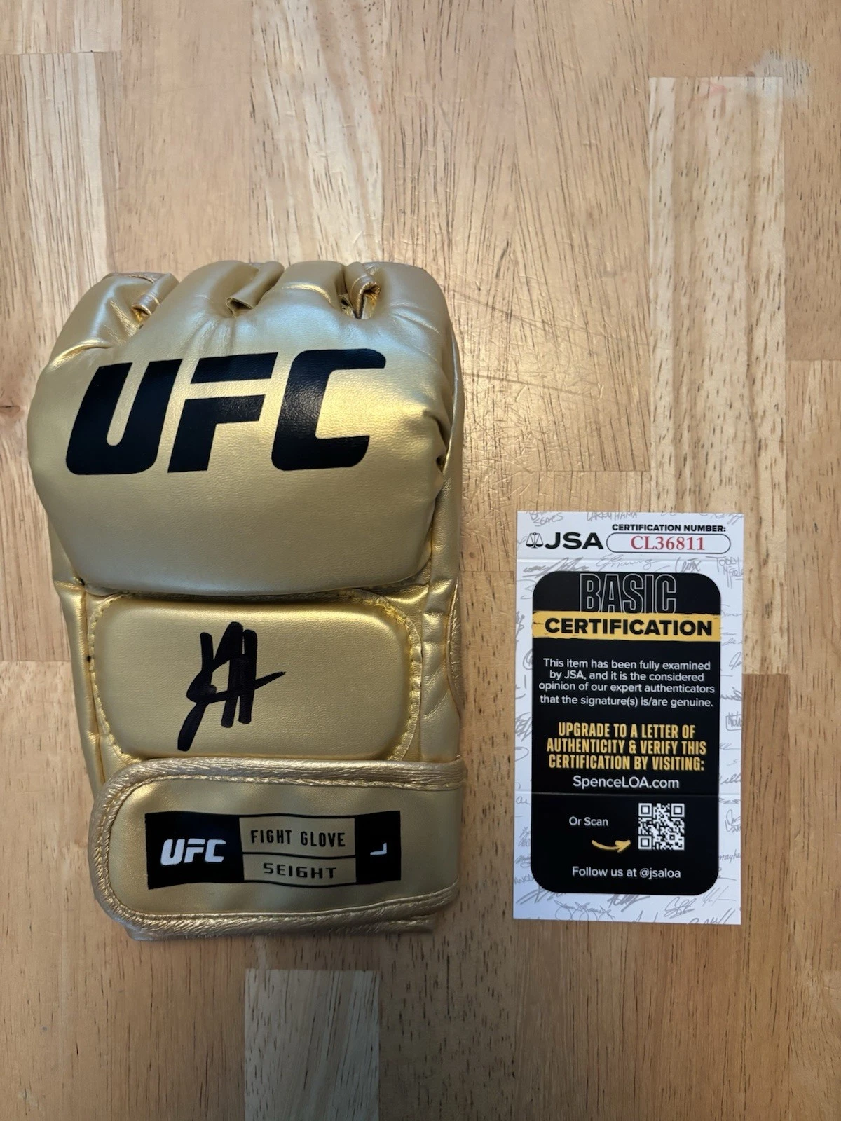 Joshua Josh Hokit Signed Autographed UFC Glove MMA FIGHTER Undefeated JSA Coa