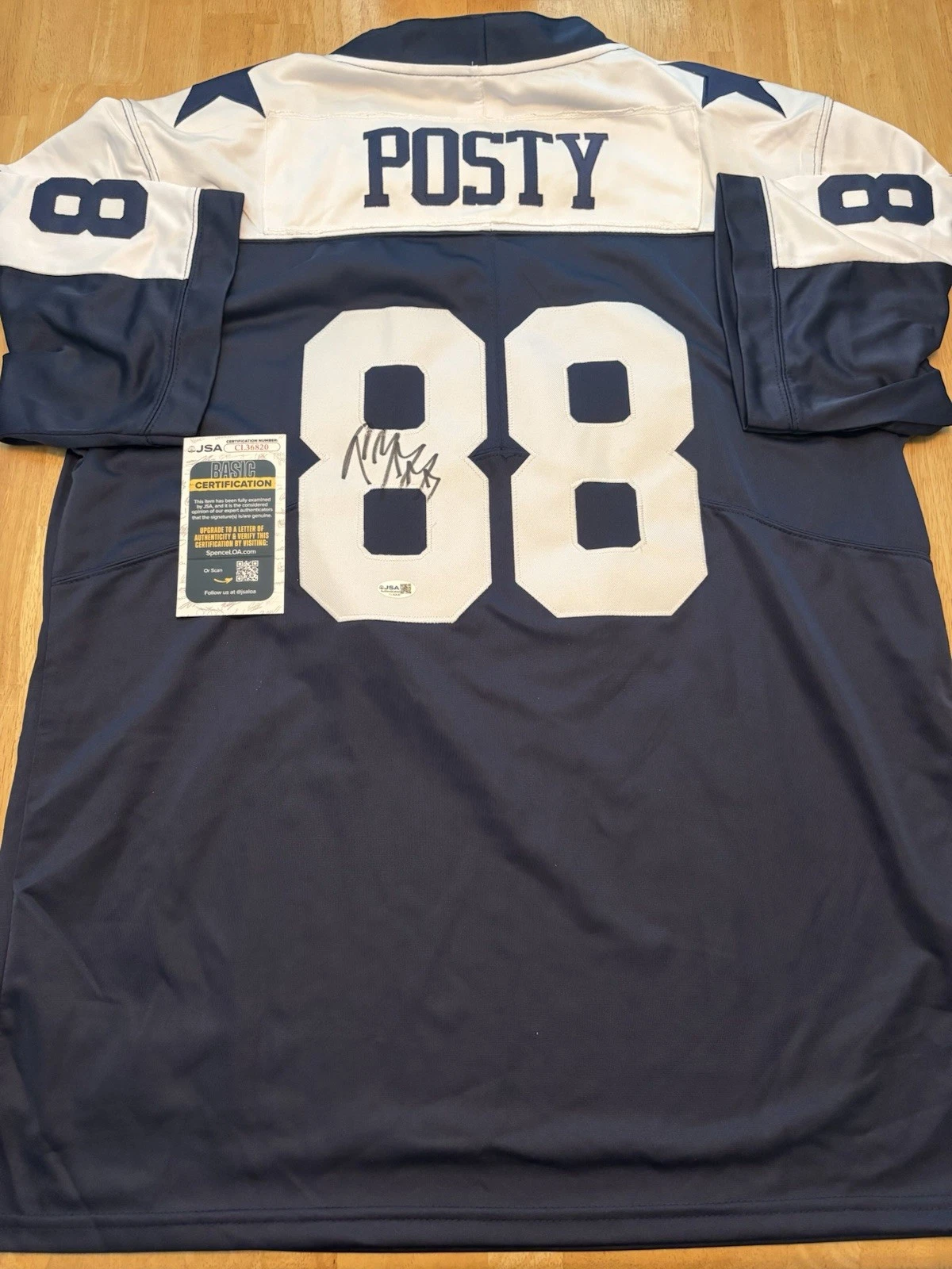 Post Malone Signed Autographed Dallas Cowboys Posty Jersey. JSA Coa Rare