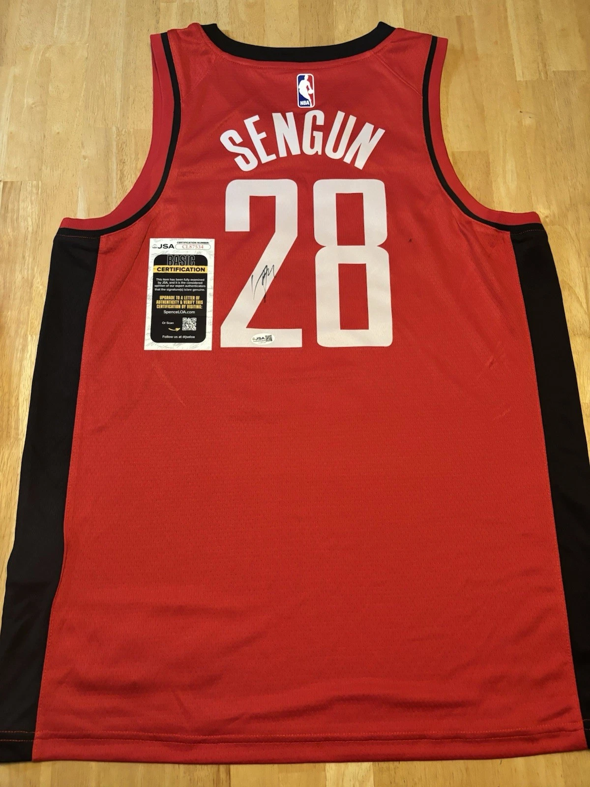 Alperen Sengun Signed Autographed Houston Rockets Jersey JSA Coa