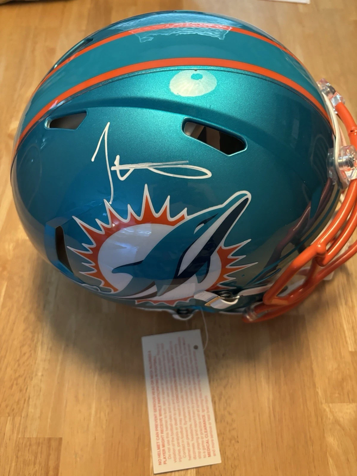Tyreek Hill Autographed Miami Dolphins Flash Authentic Helmet. Fanatics Coa