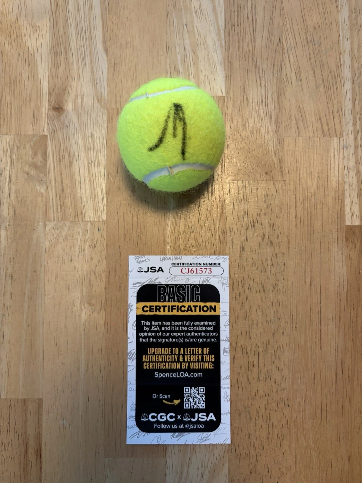 Jannik Sinner Signed Penn 3 Tennis Ball JSA