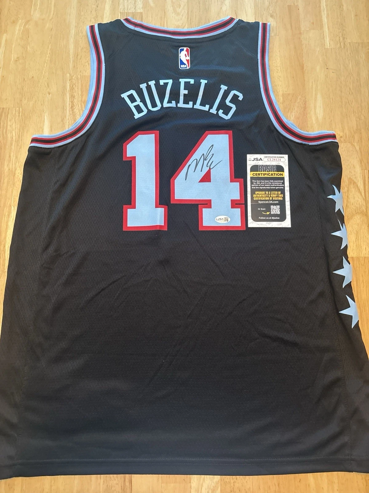 MATAS BUZELIS signed autographed CHICAGO BULLS Jersey w/ COA JSA