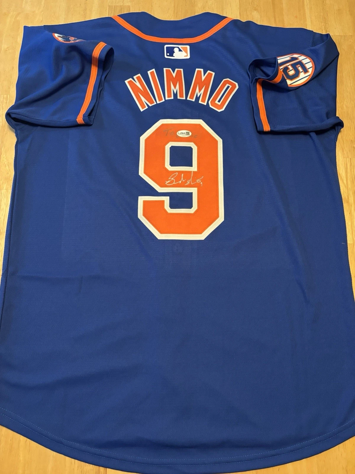 Brandon Nimmo Signed Autographed New York Mets Jersey JSA COA. Read!!