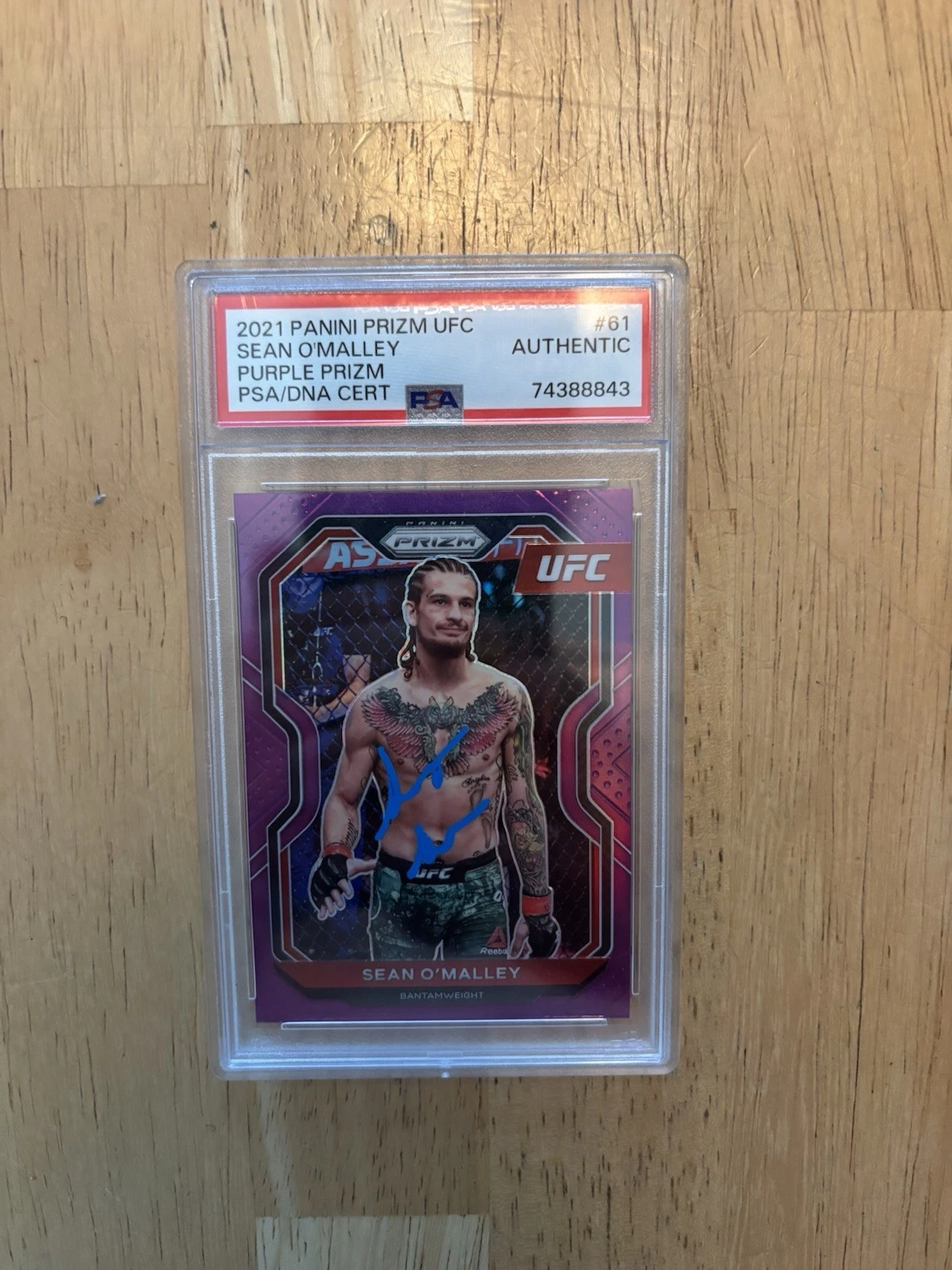 SEAN O’MALLEY 2021 PANINI PRIZM PURPLE PRIZM/149 Authentic Auto. Psa DNA Rare