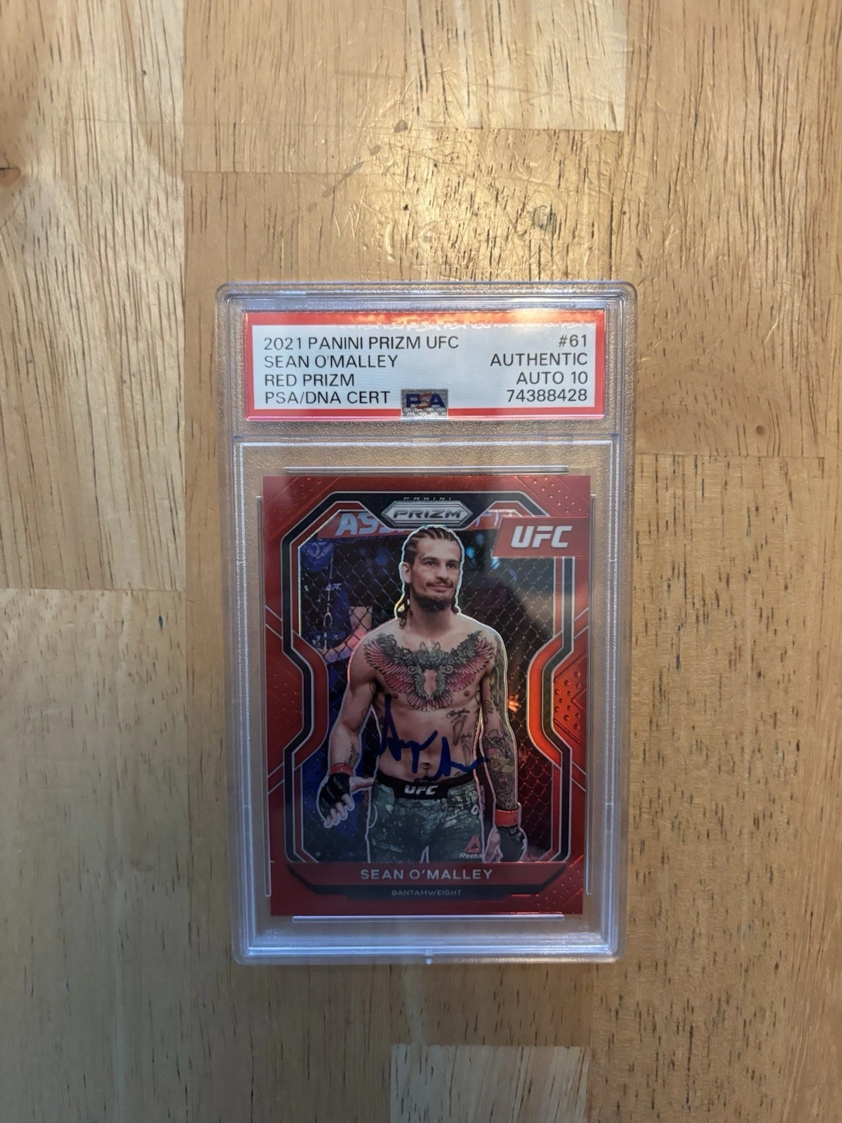 SEAN O’MALLEY 2021 PANINI PRIZM Red PRIZM/275 Authentic Auto 10. Psa DNA Rare