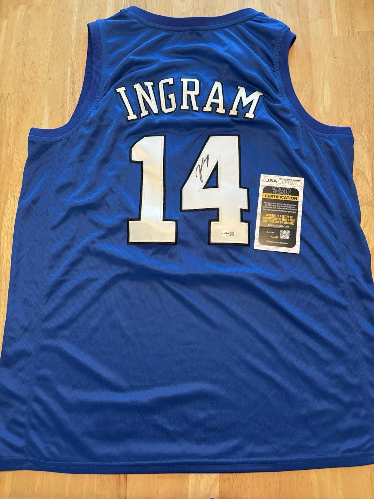 Brandon Ingram Duke Blue Devils Autograph Signed Autographed Jersey! JSA Coa