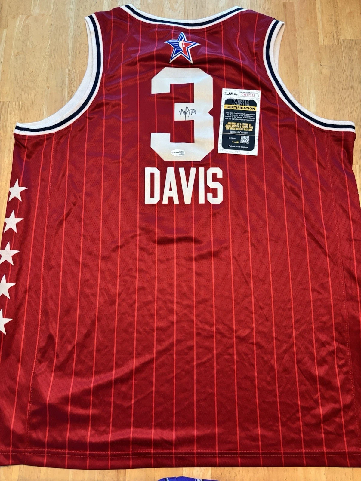 Anthony Davis Signed Autographed 2024 All Star Game Jersey. JSA Coa Rare