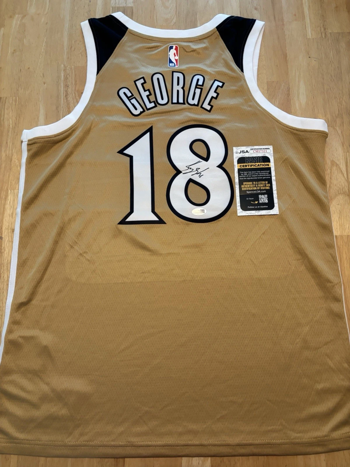 Kyshawn George Signed Autographed Washington Wizards Jersey. JSA Coa