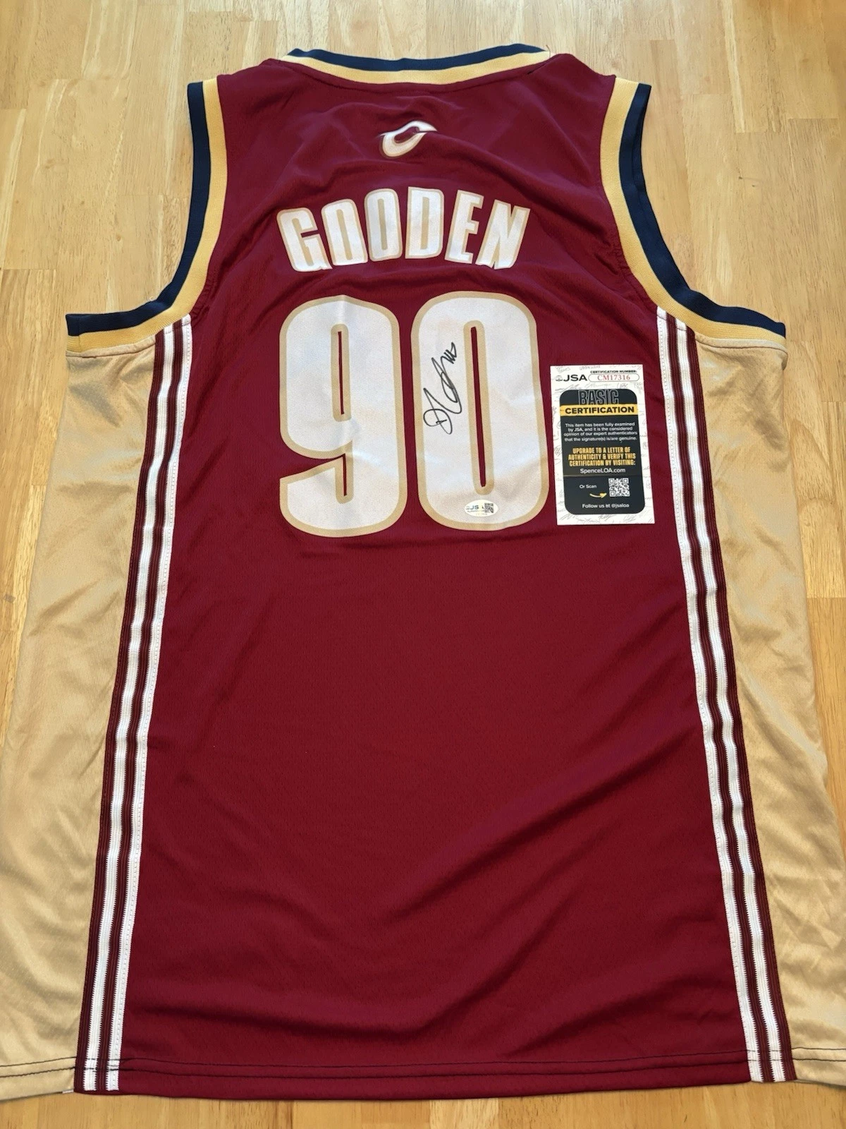 Drew Gooden signed Autographed Cleveland Cavaliers Jersey. JSA Coa