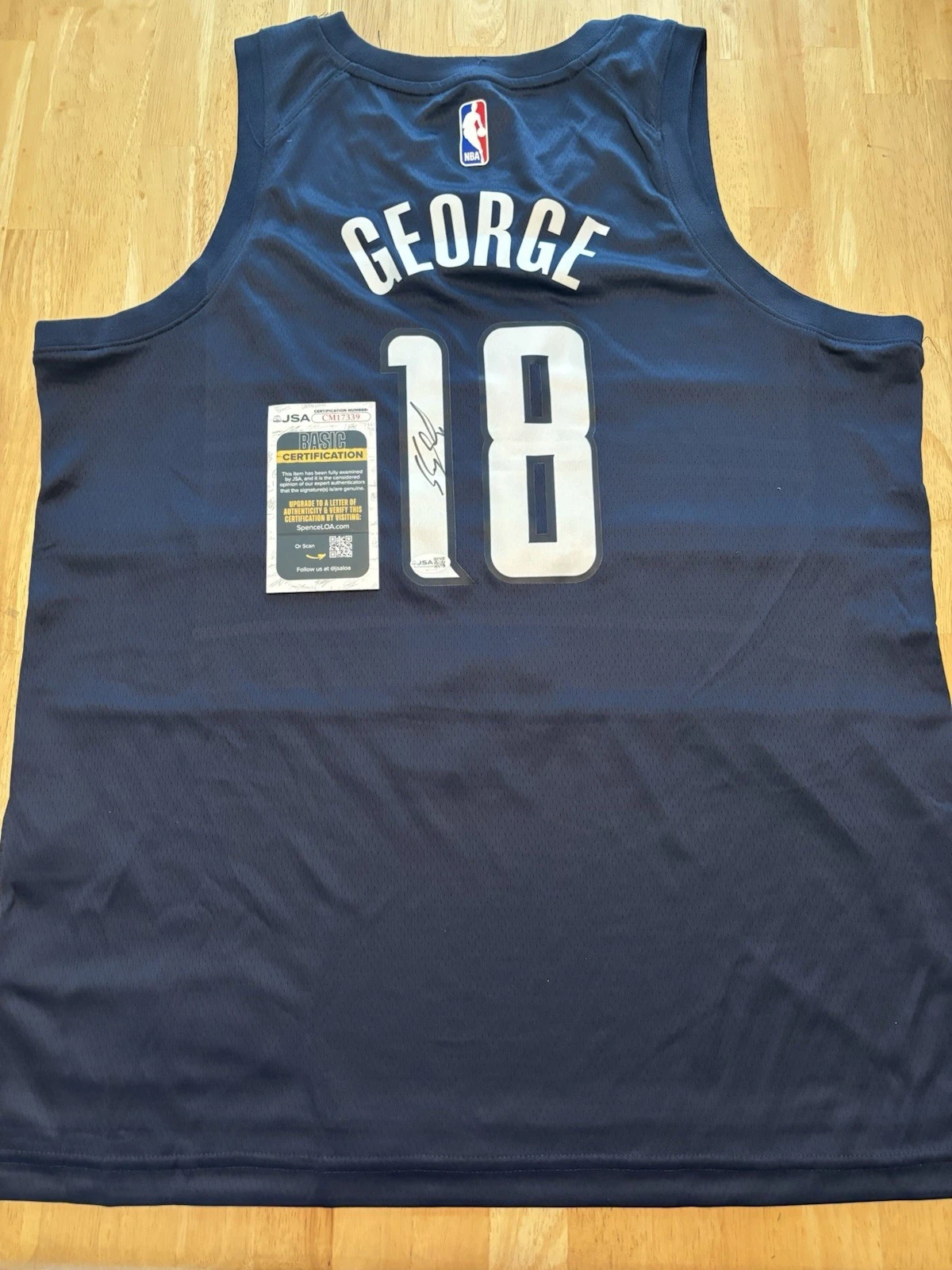 Kyshawn George Signed Autographed Washington Wizards Jersey. JSA Coa