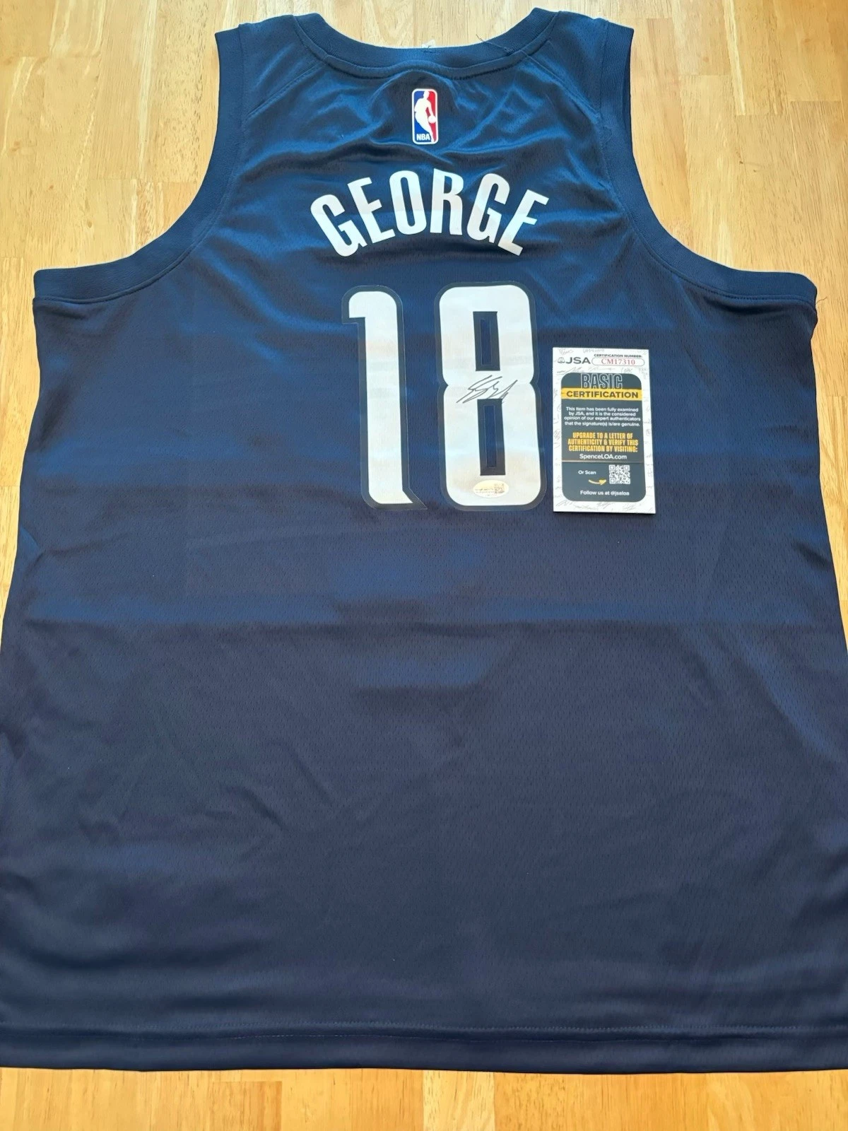 Kyshawn George Signed Autographed Washington Wizards Jersey. JSA Coa