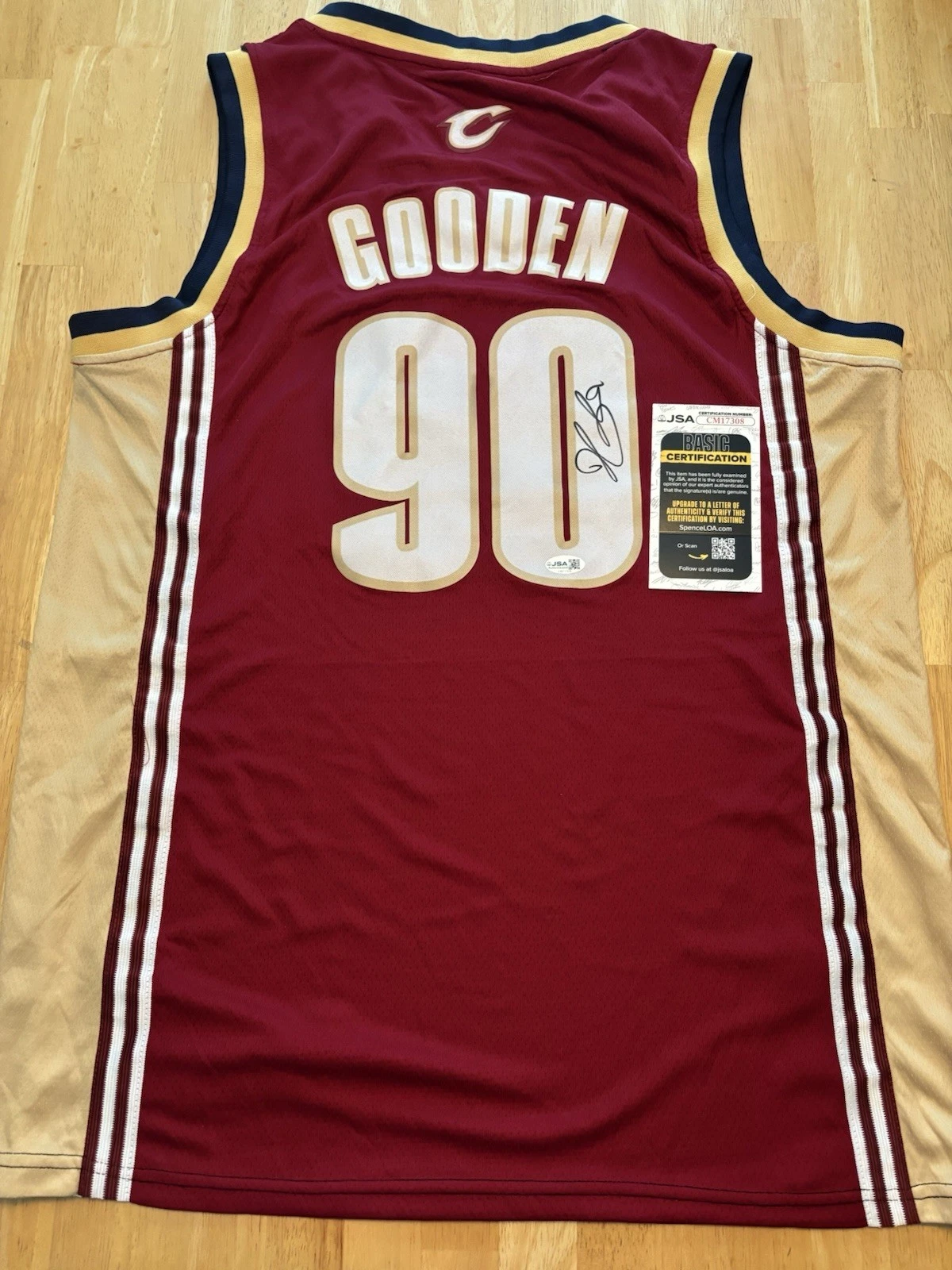Drew Gooden signed Autographed Cleveland Cavaliers Jersey. JSA Coa