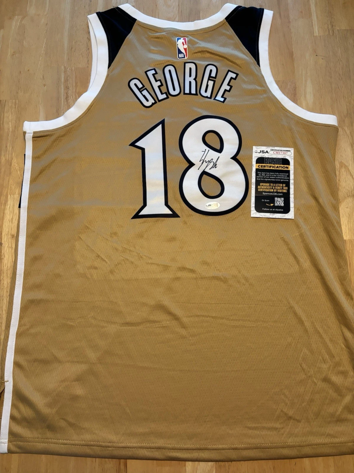 Kyshawn George Signed Autographed Washington Wizards Jersey. JSA Coa