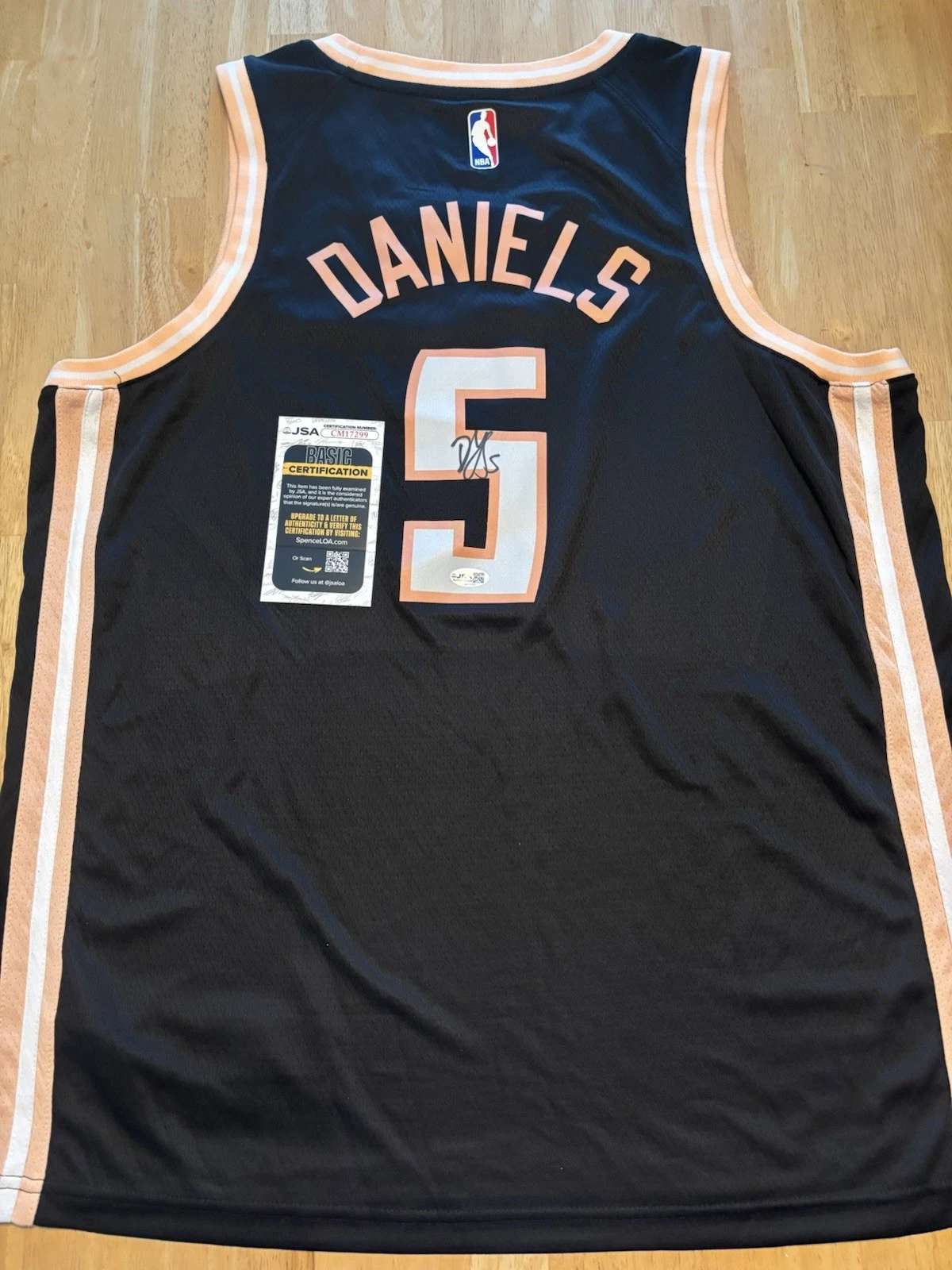 Dyson Daniels Signed Autographed Atlanta Hawks City Connect Jersey JSA COA