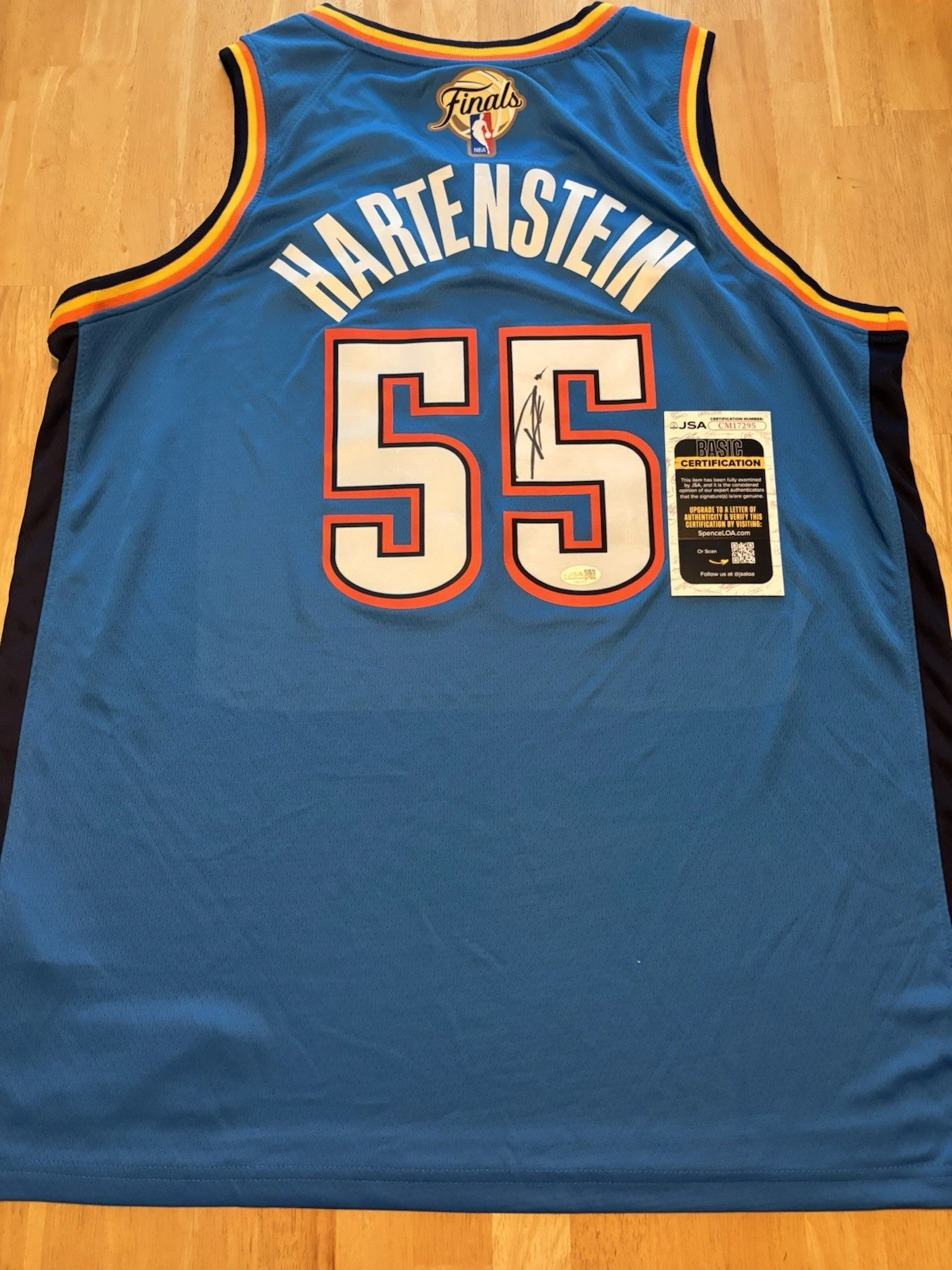 Isaiah Hartenstein Signed Autographed Oklahoma City Thunder Jersey Jsa Coa