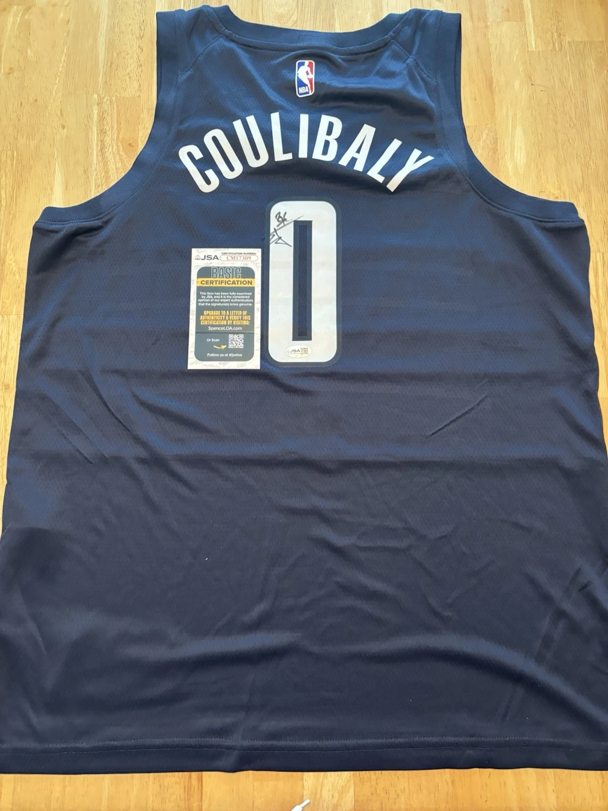 Bilal Coulibaly Signed Autographed Washington Wizards Jersey JSA COA