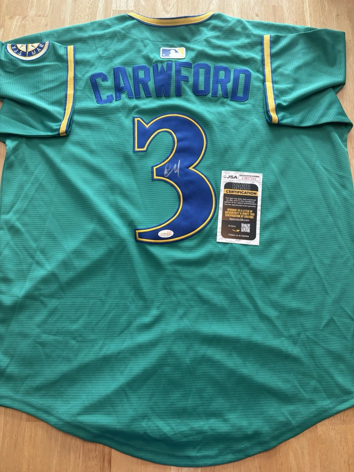 JP Crawford Signed Autographed Seattle Mariners Jersey JSA COA. Read Description