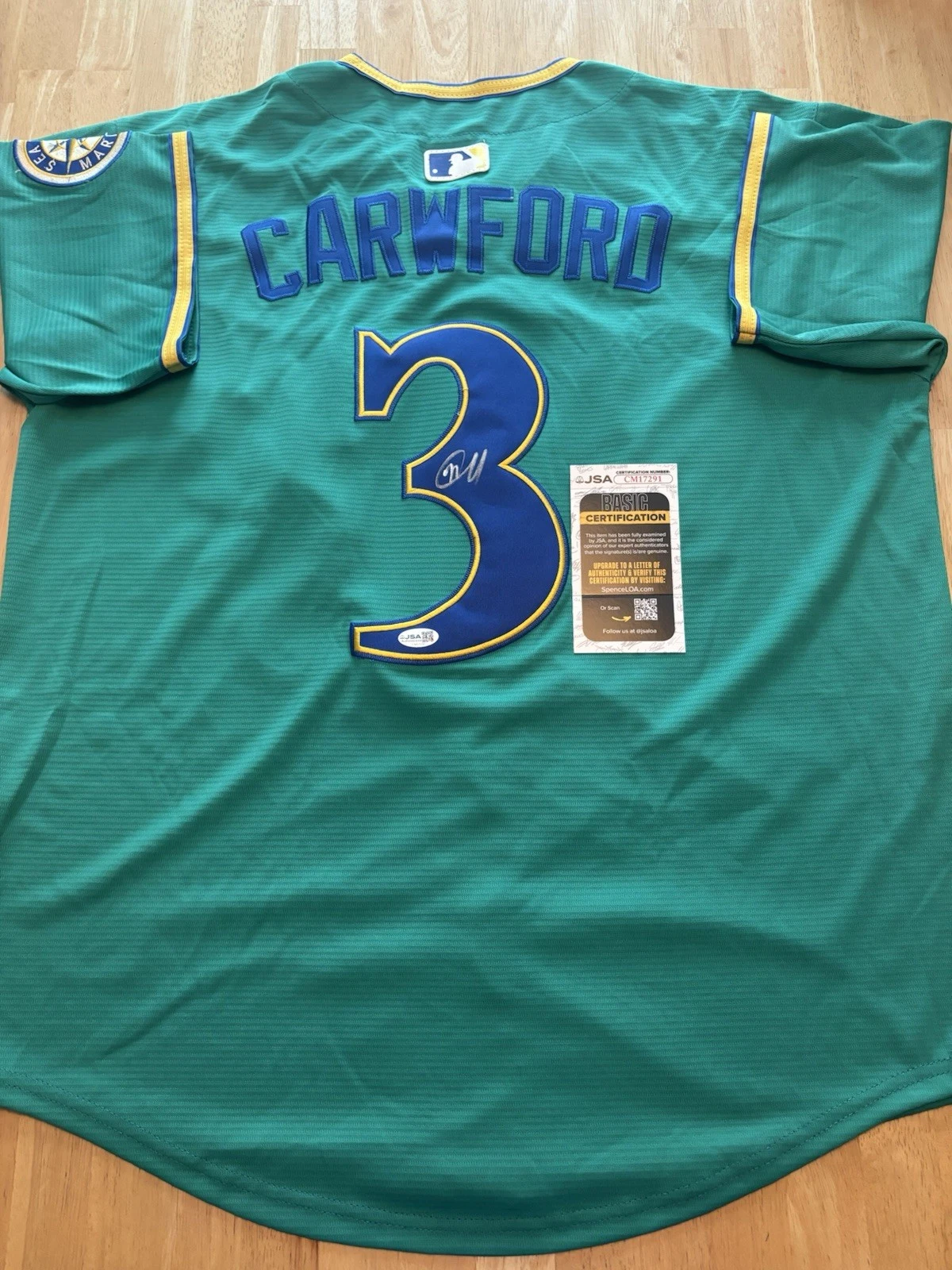 JP Crawford Signed Autographed Seattle Mariners Jersey JSA COA. Read Description