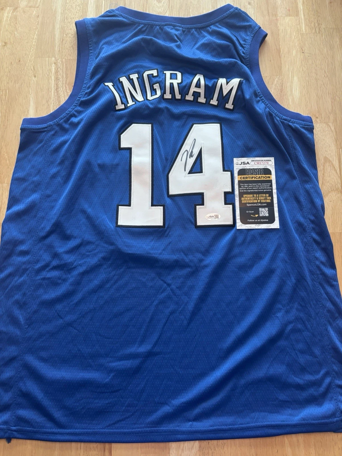 Brandon Ingram Duke Blue Devils Signed Autographed Jersey! JSA Coa