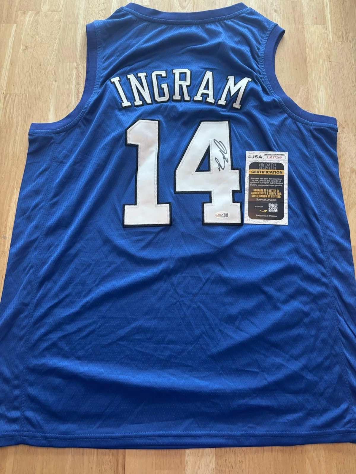 Brandon Ingram Duke Blue Devils Signed Autographed Jersey! JSA Coa