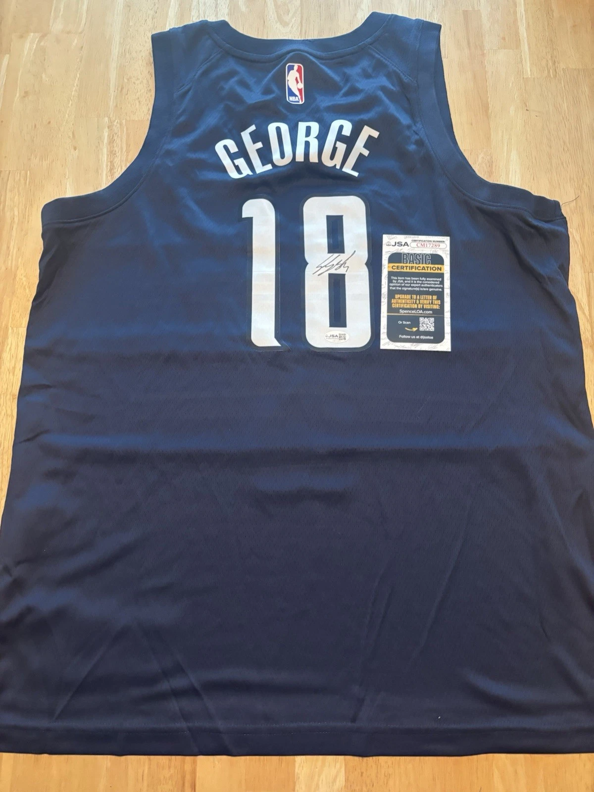 Kyshawn George Signed Autographed Washington Wizards Jersey. JSA Coa