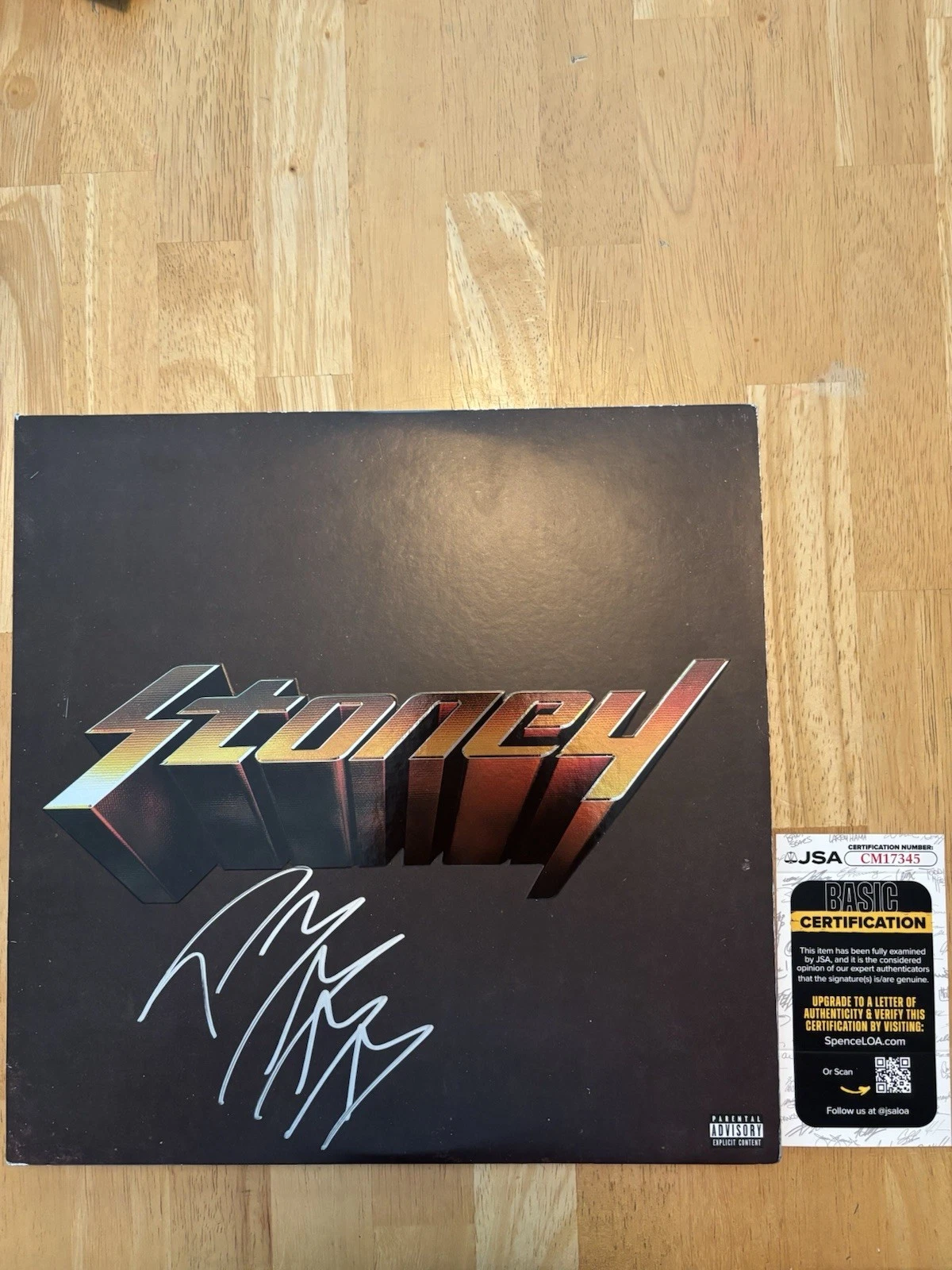 Post Malone Signed Stoney Vinyl JSA COA Record Autograph