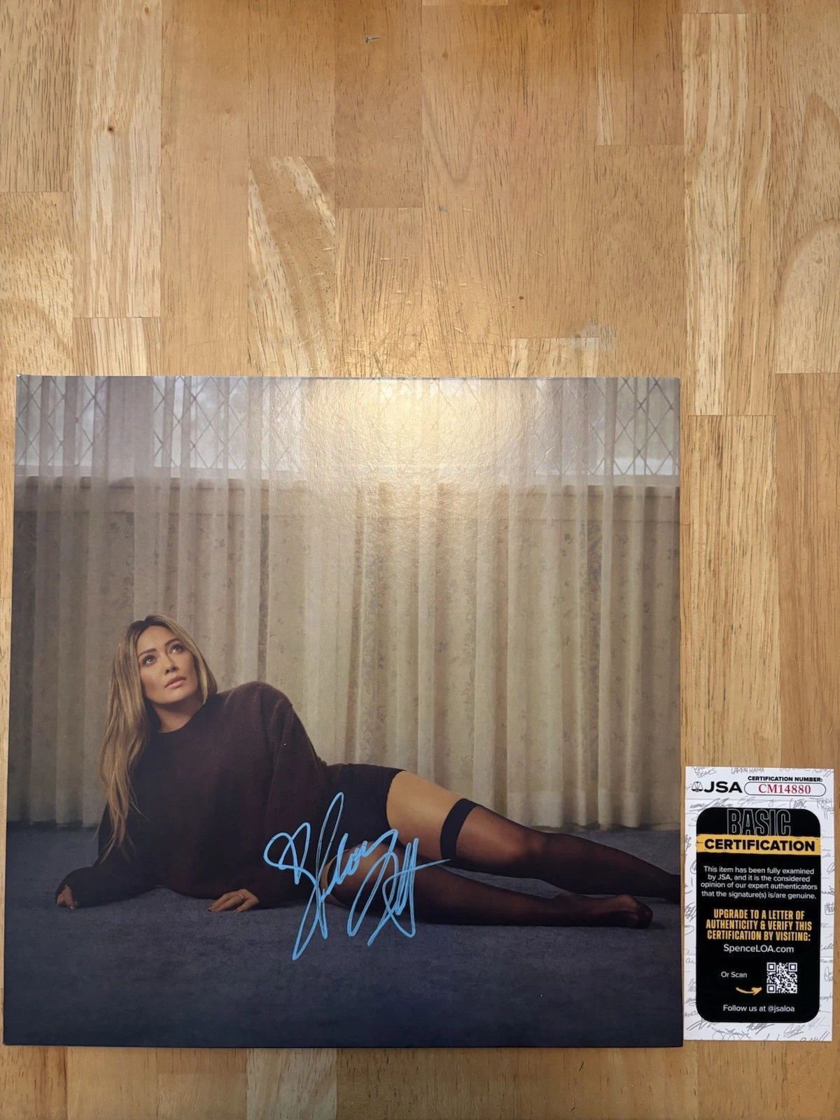 Hillary Duff Signed Autographed Luck Or Something Vinyl. JSA Coa. Super Rare