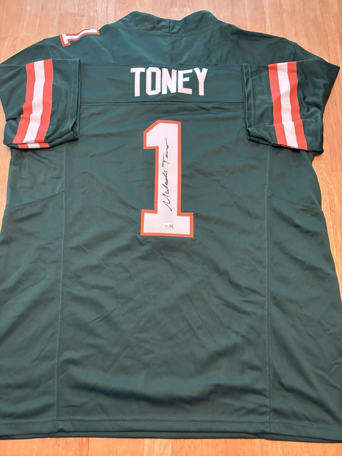 Malachi Toney Signed Autographed Miami Hurricanes Jersey FULL NAME AUTO. JSA Coa