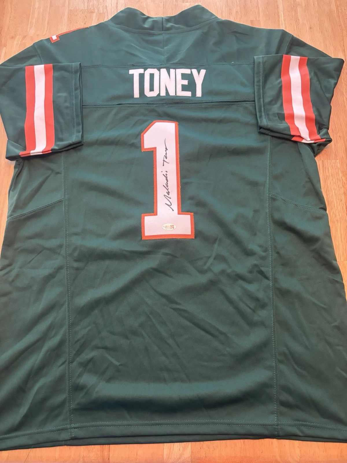 Malachi Toney Signed Autographed Miami Hurricanes Jersey FULL NAME AUTO. JSA Coa