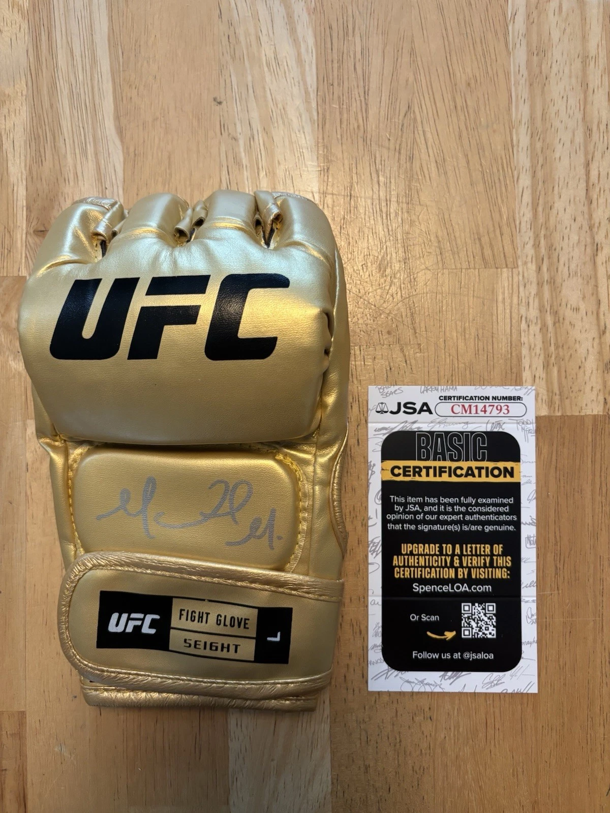Marquel Mederos SIGNED AUTOGRAPHED Golf UFC GLOVE MMA FIGHTER JSA