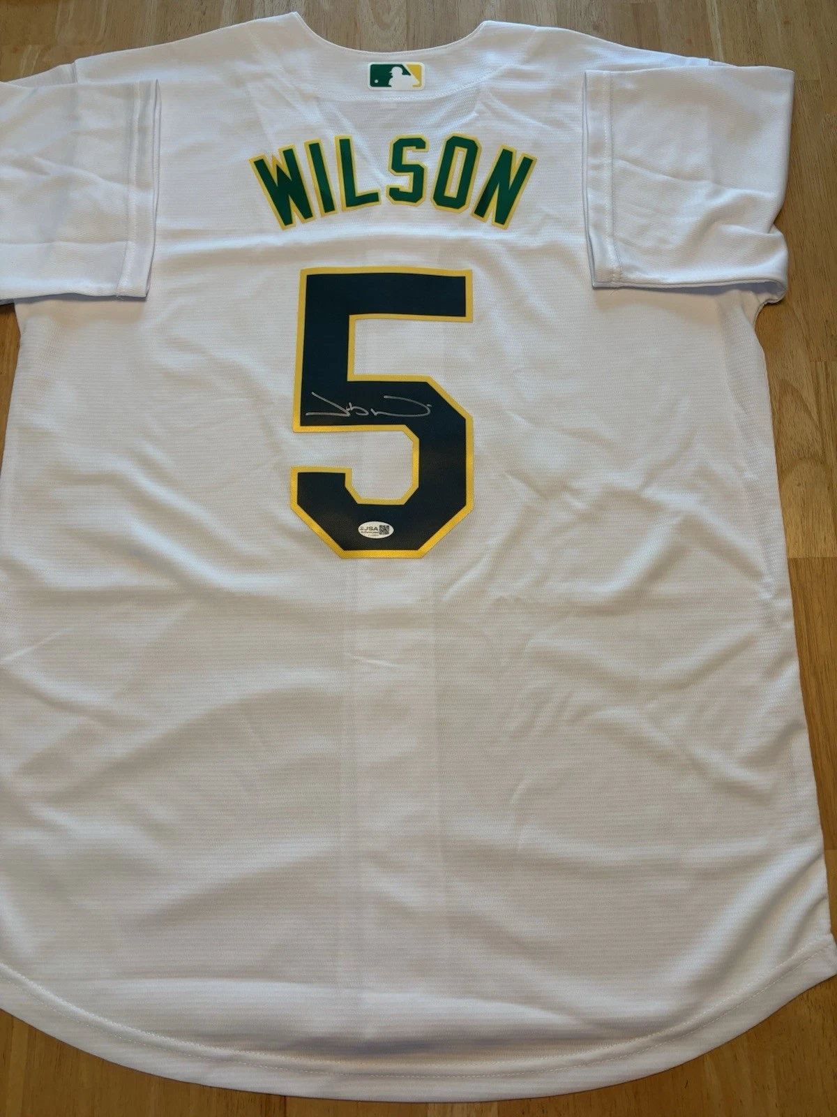 Jacob Wilson Signed Autographed Oakland  Athletics Jersey. JSA Coa