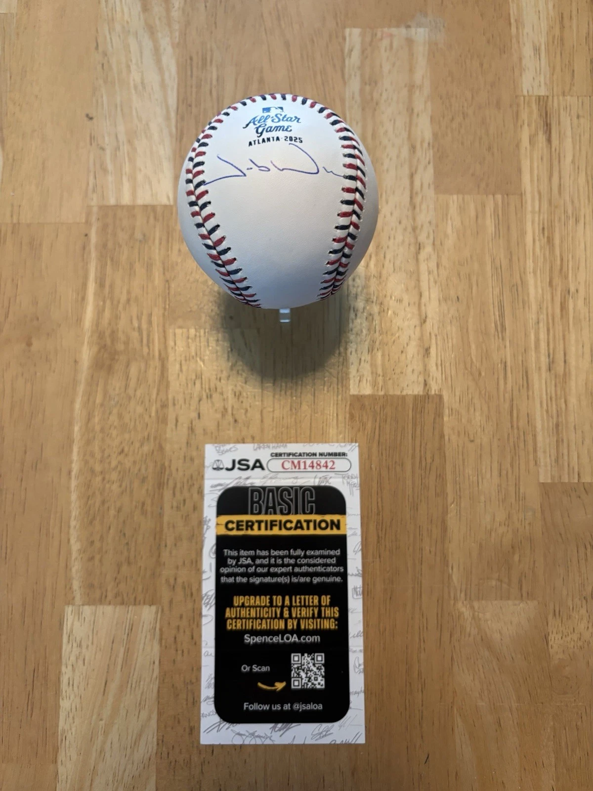 Jacob Wilson Signed Autographed Official 2025 All Star Baseball Athletics JSA