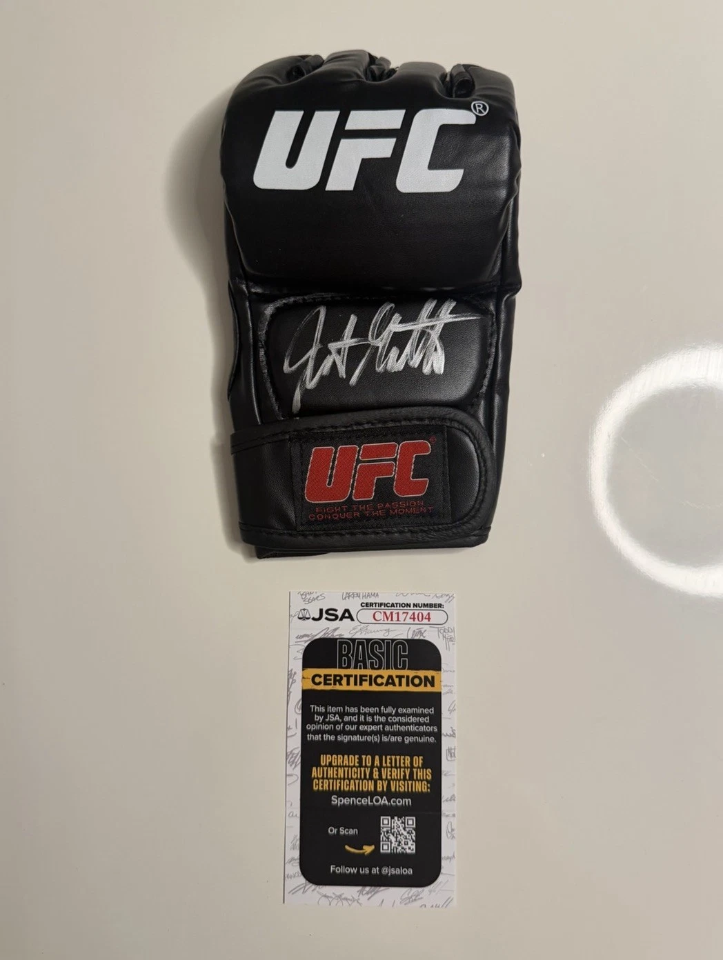 Justin Gaethje Autographed UFC Glove MMA Champ JSA COA
