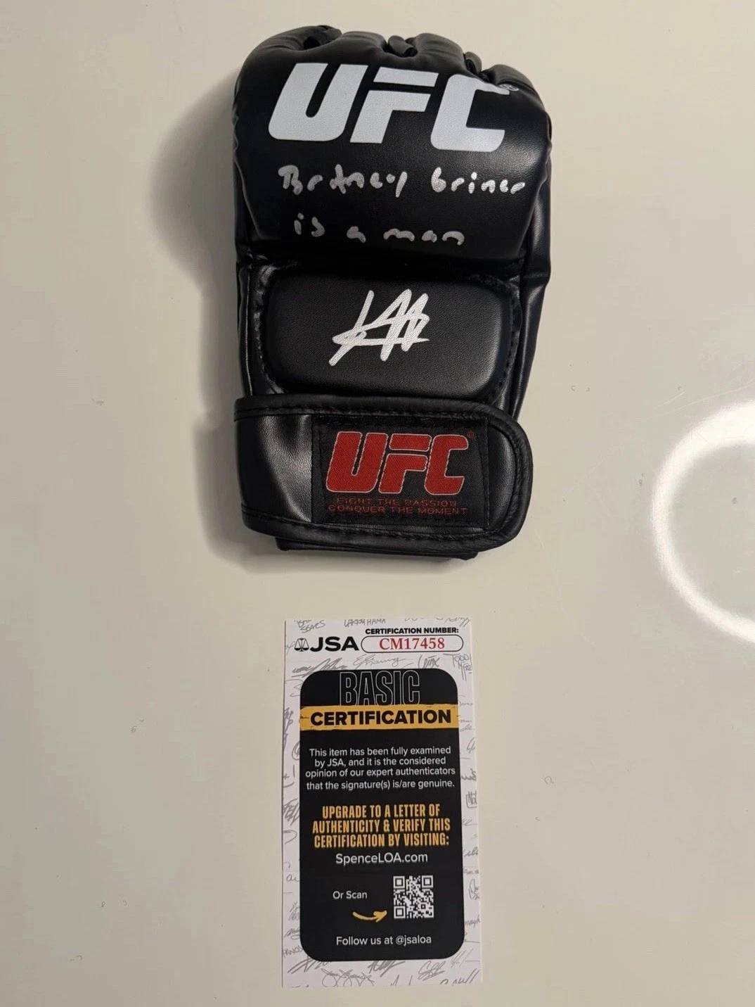 Josh Hokit Autographed UFC Glove MMA Inscribed Rare JSA COA