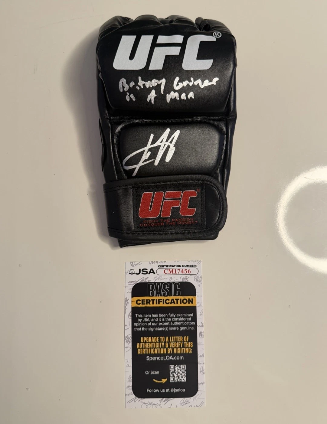 Josh Hokit Autographed UFC Glove MMA Inscribed Rare JSA COA