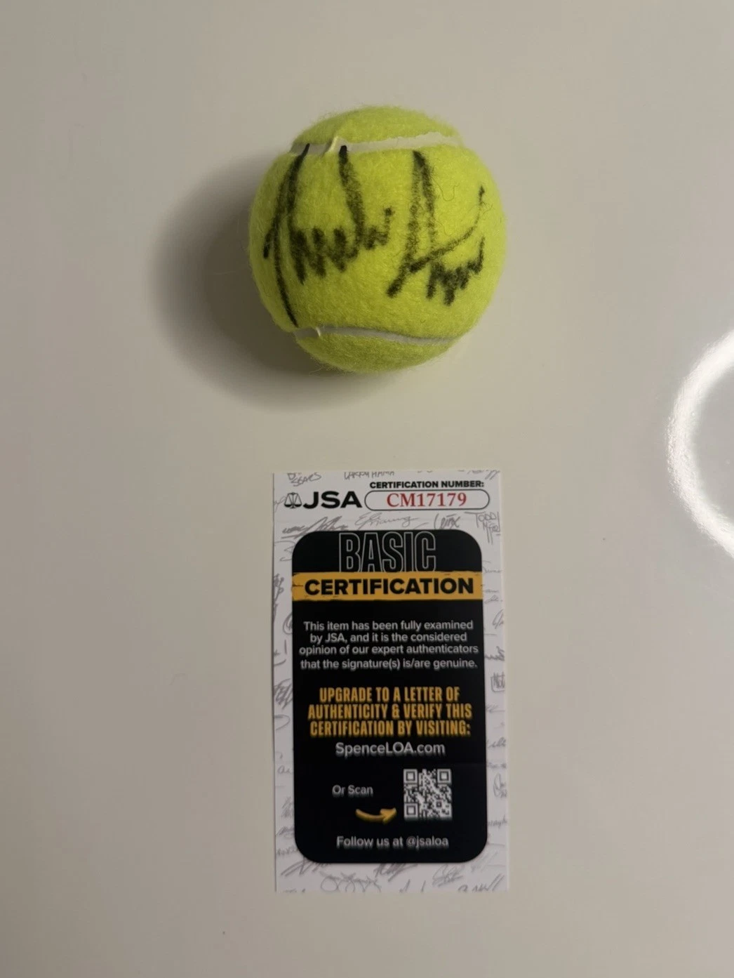 Andre Agassi Autographed Penn Tennis Ball Star JSA COA